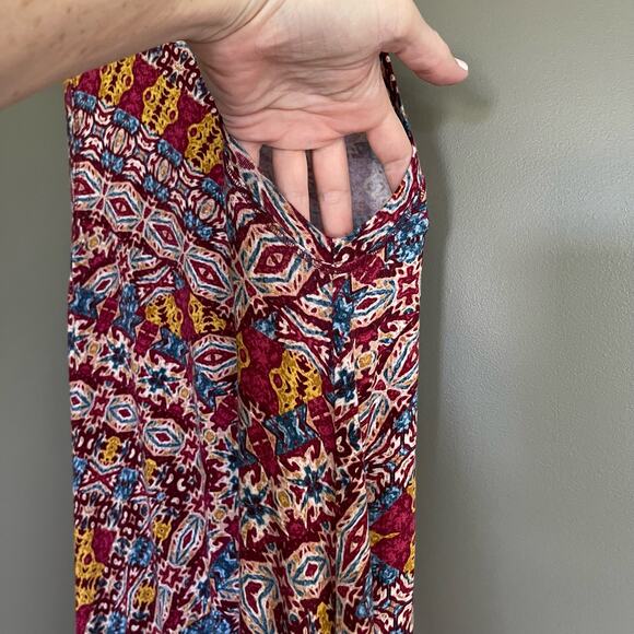 Anthropologie Maeve Lilt Swing Dress Size Small Sleeveless Red Stretch Jersey - Picture 9 of 16